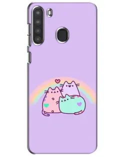 Чехол для Samsung Galaxy A21 (A215) с картинкой «Радужные Пушины»