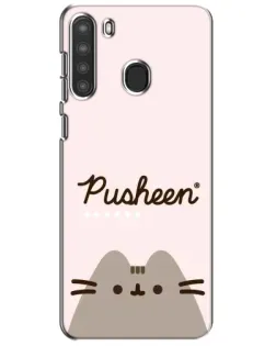 Чехол для Samsung Galaxy A21 (A215) с картинкой «Pusheen логотип»