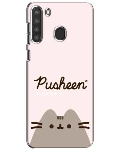 Чехол для Samsung Galaxy A21 (A215) с картинкой «Pusheen логотип»