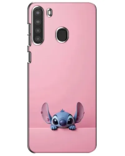 Чехол для Samsung Galaxy A21 (A215) с картинкой «Stitch выглядывает»