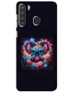 Чехол для Samsung Galaxy A21 (A215) с картинкой «Stitch в цветах» Чехол для Samsung Galaxy A21 (A215) с картинкой «Stitch в цветах»
