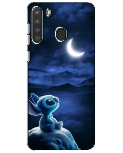 Чехол для Samsung Galaxy A21 (A215) с картинкой «Лунная ночь Стича»
