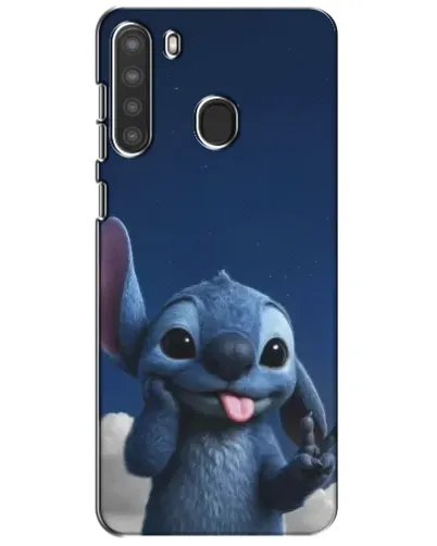 Чехол для Samsung Galaxy A21 (A215) с картинкой «Стич в облаках»