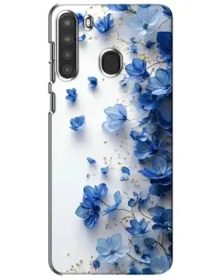 Чехол для Samsung Galaxy A21 (A215) с картинкой «Голубой цветочный каскад» Чехол для Samsung Galaxy A21 (A215) с картинкой «Голубой цветочный каскад»