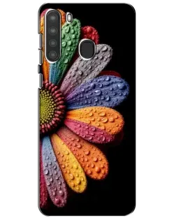 Чехол для Samsung Galaxy A21 (A215) с картинкой «Радужный цветок» Чехол для Samsung Galaxy A21 (A215) с картинкой «Радужный цветок»