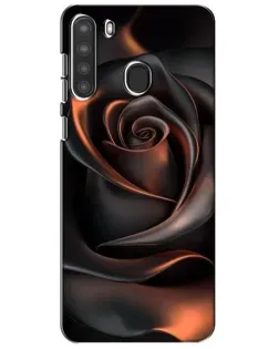 Чехол для Samsung Galaxy A21 (A215) с картинкой «Шелковая черная роза» Чехол для Samsung Galaxy A21 (A215) с картинкой «Шелковая черная роза»