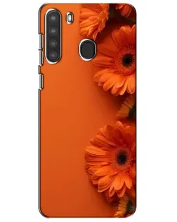 Чехол для Samsung Galaxy A21 (A215) с картинкой «Оранжевые герберы» Чехол для Samsung Galaxy A21 (A215) с картинкой «Оранжевые герберы»