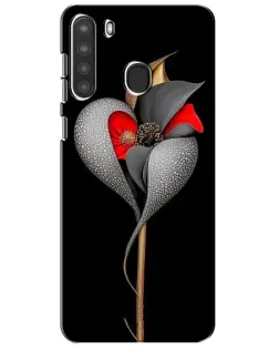 Чехол для Samsung Galaxy A21 (A215) с картинкой «Серебряный фантазийный цветок» Чехол для Samsung Galaxy A21 (A215) с картинкой «Серебряный фантазийный цветок»