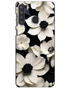 Чехол для Samsung Galaxy A21 (A215) с картинкой «Объемные белые цветы» Чехол для Samsung Galaxy A21 (A215) с картинкой «Объемные белые цветы»