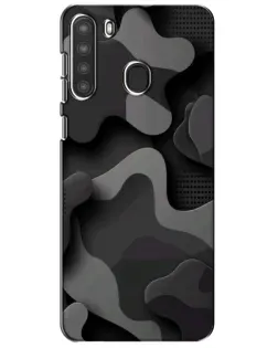 Чехол для Samsung Galaxy A21 (A215) с картинкой «Темный абстрактный камуфляж» Чехол для Samsung Galaxy A21 (A215) с картинкой «Темный абстрактный камуфляж»