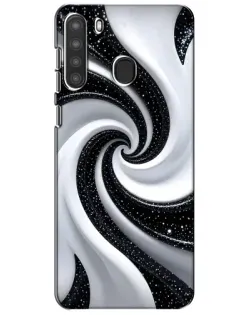Чехол для Samsung Galaxy A21 (A215) с картинкой «Черно-белая спираль» Чехол для Samsung Galaxy A21 (A215) с картинкой «Черно-белая спираль»