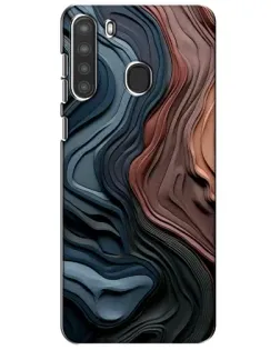 Чехол для Samsung Galaxy A21 (A215) с картинкой «Цветные волны каньона»