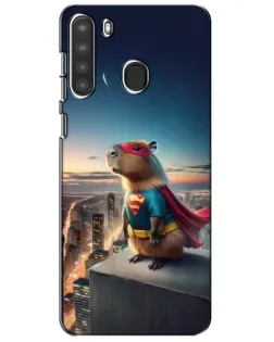 Чехол для Samsung Galaxy A21 (A215) с картинкой «Капи-мен супергерой»
