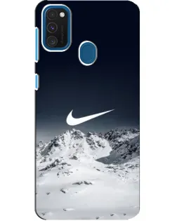 Чехол для Samsung Galaxy A21s с картинкой «Nike — зимние горы» Чехол для Samsung Galaxy A21s с картинкой «Nike — зимние горы»