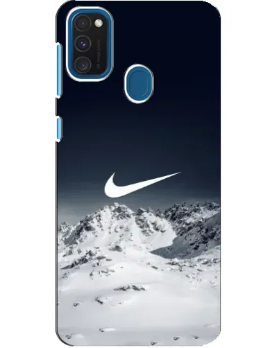 Чехол для Samsung Galaxy A21s с картинкой «Nike — зимние горы» Чехол для Samsung Galaxy A21s с картинкой «Nike — зимние горы»