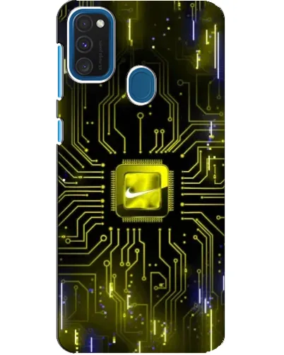 Чехол для Samsung Galaxy A21s с картинкой «Nike — золотая искра» Чехол для Samsung Galaxy A21s с картинкой «Nike — золотая искра»