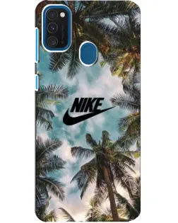 Чехол для Samsung Galaxy A21s с картинкой «Тропический принт Nike» Чехол для Samsung Galaxy A21s с картинкой «Тропический принт Nike»