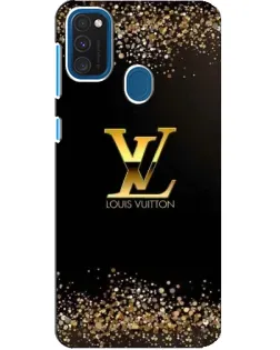 Чехол для Samsung Galaxy A21s с картинкой «LV — золотые искры»