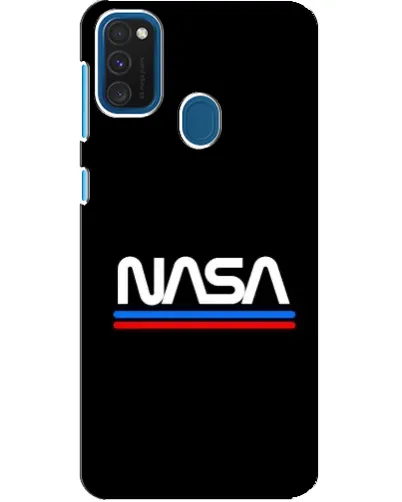 Чехол для Samsung Galaxy A21s с картинкой «NASA — классика Red Blue»