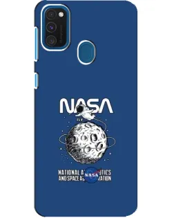 Чехол для Samsung Galaxy A21s с картинкой «NASA — лунная миссия» Чехол для Samsung Galaxy A21s с картинкой «NASA — лунная миссия»