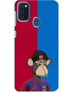 Чехол для Samsung Galaxy A21s с картинкой «Bored Ape — фанат Барсы»