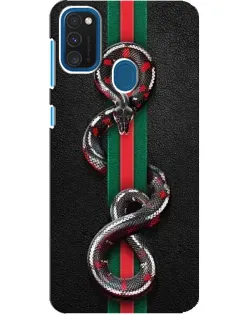 Чехол для Samsung Galaxy A21s с картинкой «Gucci — змея на полосе» Чехол для Samsung Galaxy A21s с картинкой «Gucci — змея на полосе»