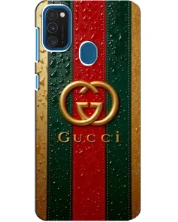 Чехол для Samsung Galaxy A21s с картинкой «Gucci — фирменная полоса и золото» Чехол для Samsung Galaxy A21s с картинкой «Gucci — фирменная полоса и золото»