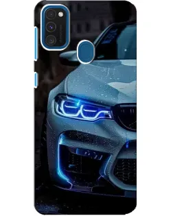Чохол для Samsung Galaxy A21s з картинкою «Погляд BMW з синіми фарами» Чохол для Samsung Galaxy A21s з картинкою «Погляд BMW з синіми фарами»