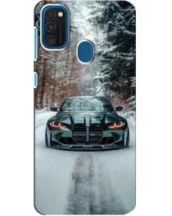 Чехол для Samsung Galaxy A21s с картинкой «BMW в зимнем лесу» Чехол для Samsung Galaxy A21s с картинкой «BMW в зимнем лесу»