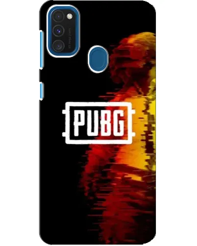 Чехол для Samsung Galaxy A21s с картинкой «Яркий логотип PUBG»
