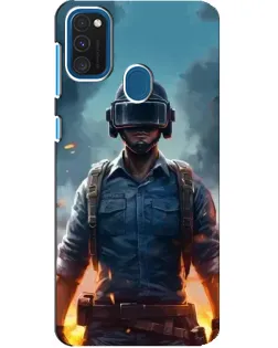 Чехол для Samsung Galaxy A21s с картинкой «PUBG — реалистичный герой»