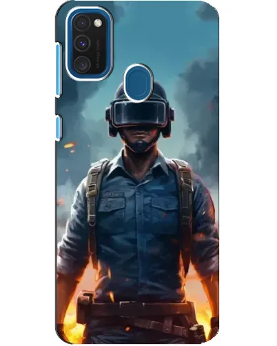 Чехол для Samsung Galaxy A21s с картинкой «PUBG — реалистичный герой»