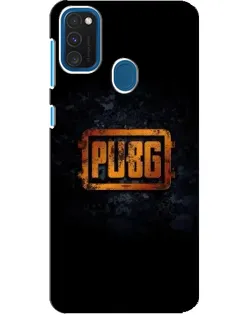 Чехол для Samsung Galaxy A21s с картинкой «PUBG — золотой логотип»