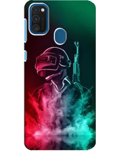 Чехол для Samsung Galaxy A21s с картинкой «PUBG — огненный воин»