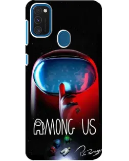 Чехол для Samsung Galaxy A21s с картинкой «Красный импостер — макро» Чехол для Samsung Galaxy A21s с картинкой «Красный импостер — макро»