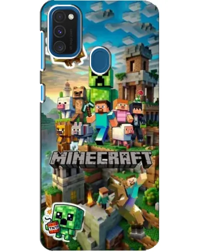 Чехол для Samsung Galaxy A21s с картинкой «Замок Minecraft»