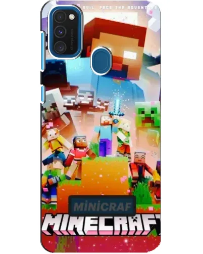 Чехол для Samsung Galaxy A21s с картинкой «Minecraft герои игры»