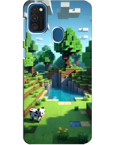Чехол для Samsung Galaxy A21s с картинкой «Minecraft летний день»