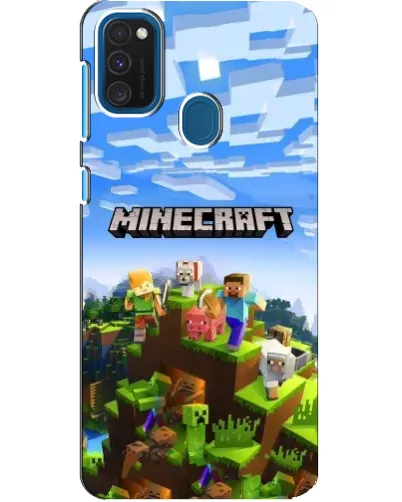 Чехол для Samsung Galaxy A21s с картинкой «Minecraft классический мир»