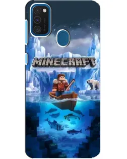 Чехол для Samsung Galaxy A21s с картинкой «Minecraft ледяной мир» Чехол для Samsung Galaxy A21s с картинкой «Minecraft ледяной мир»