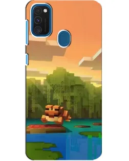Чехол для Samsung Galaxy A21s с картинкой «Майнкрафт закат солнца» Чехол для Samsung Galaxy A21s с картинкой «Майнкрафт закат солнца»