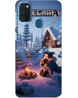 Чехол для Samsung Galaxy A21s с картинкой «Зимний Minecraft» Чехол для Samsung Galaxy A21s с картинкой «Зимний Minecraft»