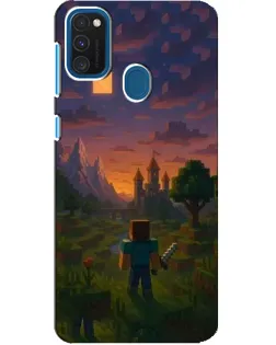 Чехол для Samsung Galaxy A21s с картинкой «Стив у башни» Чехол для Samsung Galaxy A21s с картинкой «Стив у башни»