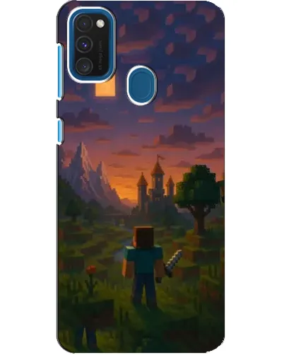 Чехол для Samsung Galaxy A21s с картинкой «Стив у башни»