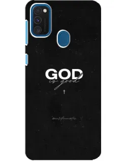 Чехол для Samsung Galaxy A21s с картинкой «GOD — Бог над всем»