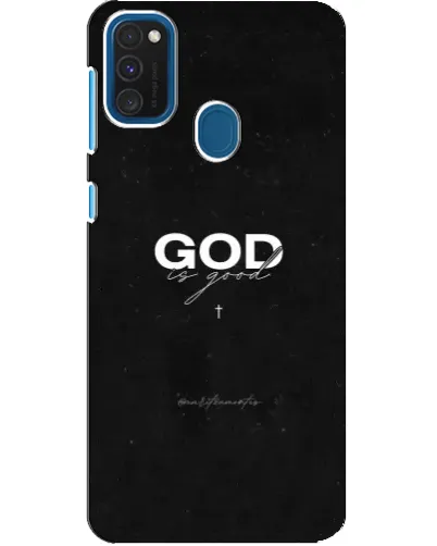 Чехол для Samsung Galaxy A21s с картинкой «GOD — Бог над всем»
