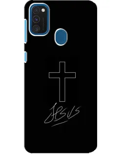 Чехол для Samsung Galaxy A21s с картинкой «Графический крест Jesus» Чехол для Samsung Galaxy A21s с картинкой «Графический крест Jesus»
