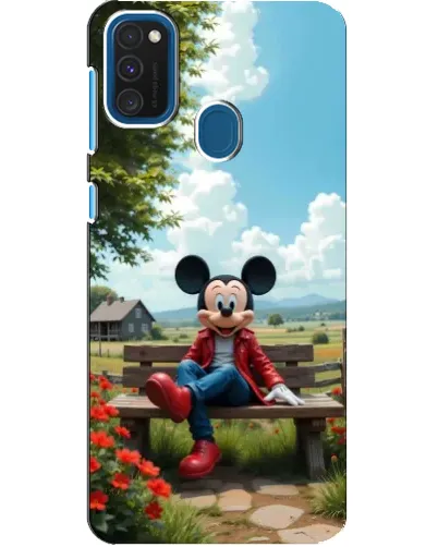 Чехол для Samsung Galaxy A21s с картинкой «Микки на скамейке» Чехол для Samsung Galaxy A21s с картинкой «Микки на скамейке»
