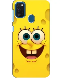 Чехол для Samsung Galaxy A21s с картинкой «Губка Боб улыбка»