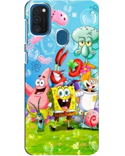 Чехол для Samsung Galaxy A21s с картинкой «Губка Боб и друзья» Чехол для Samsung Galaxy A21s с картинкой «Губка Боб и друзья»